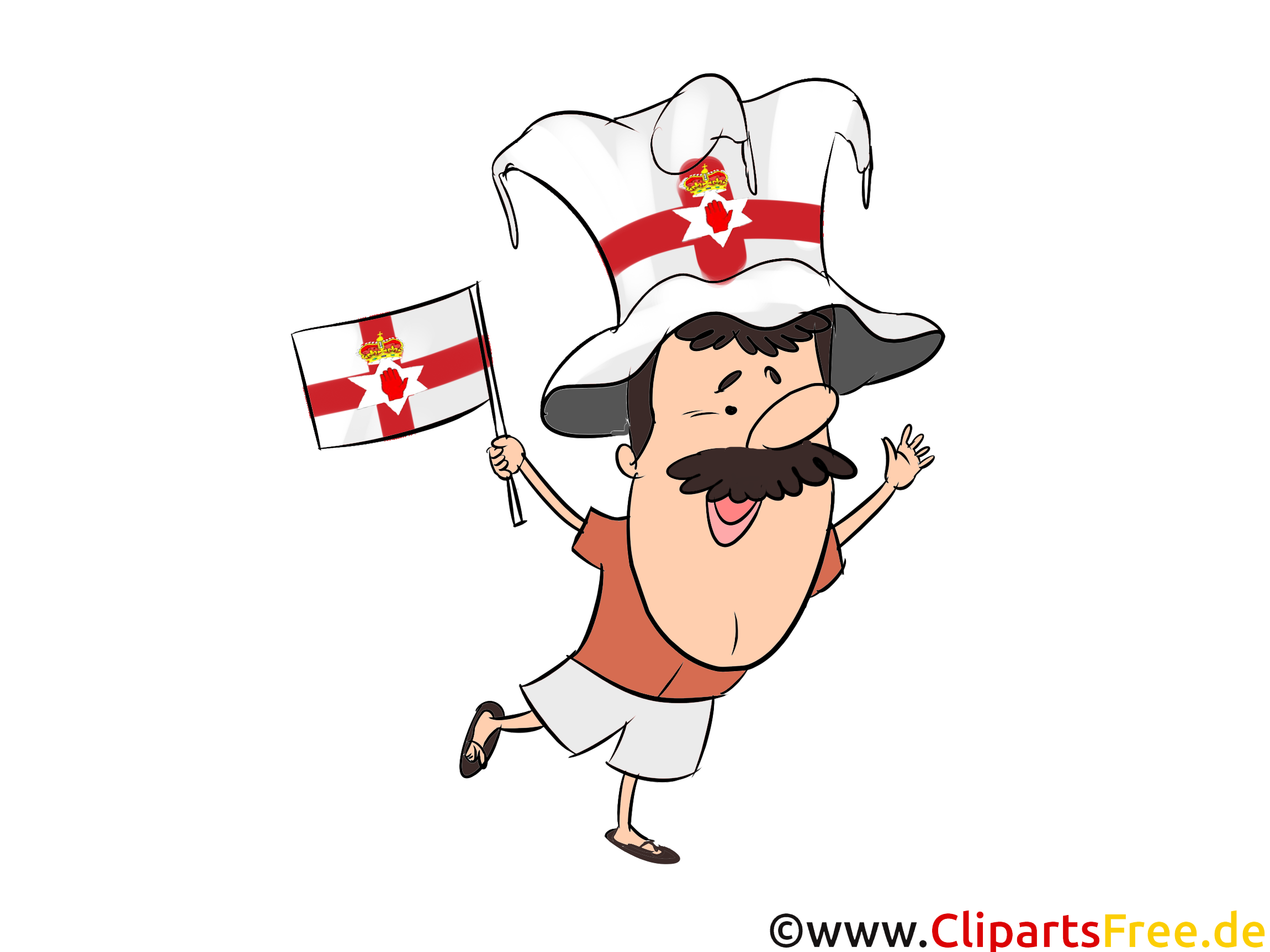 Sportfan Nordirland Bild-Clipart gratis