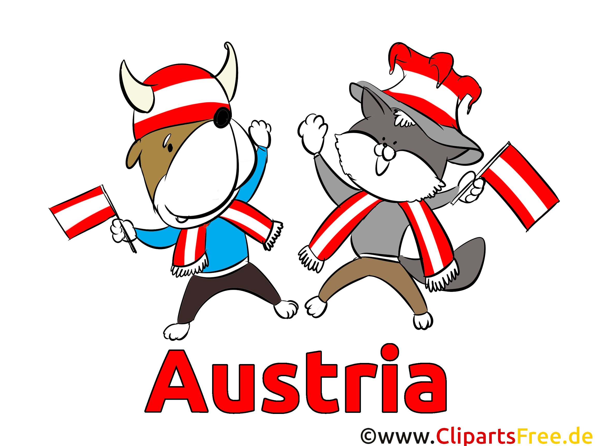 Österreichische Fans Bild Fussball zu EM und WM