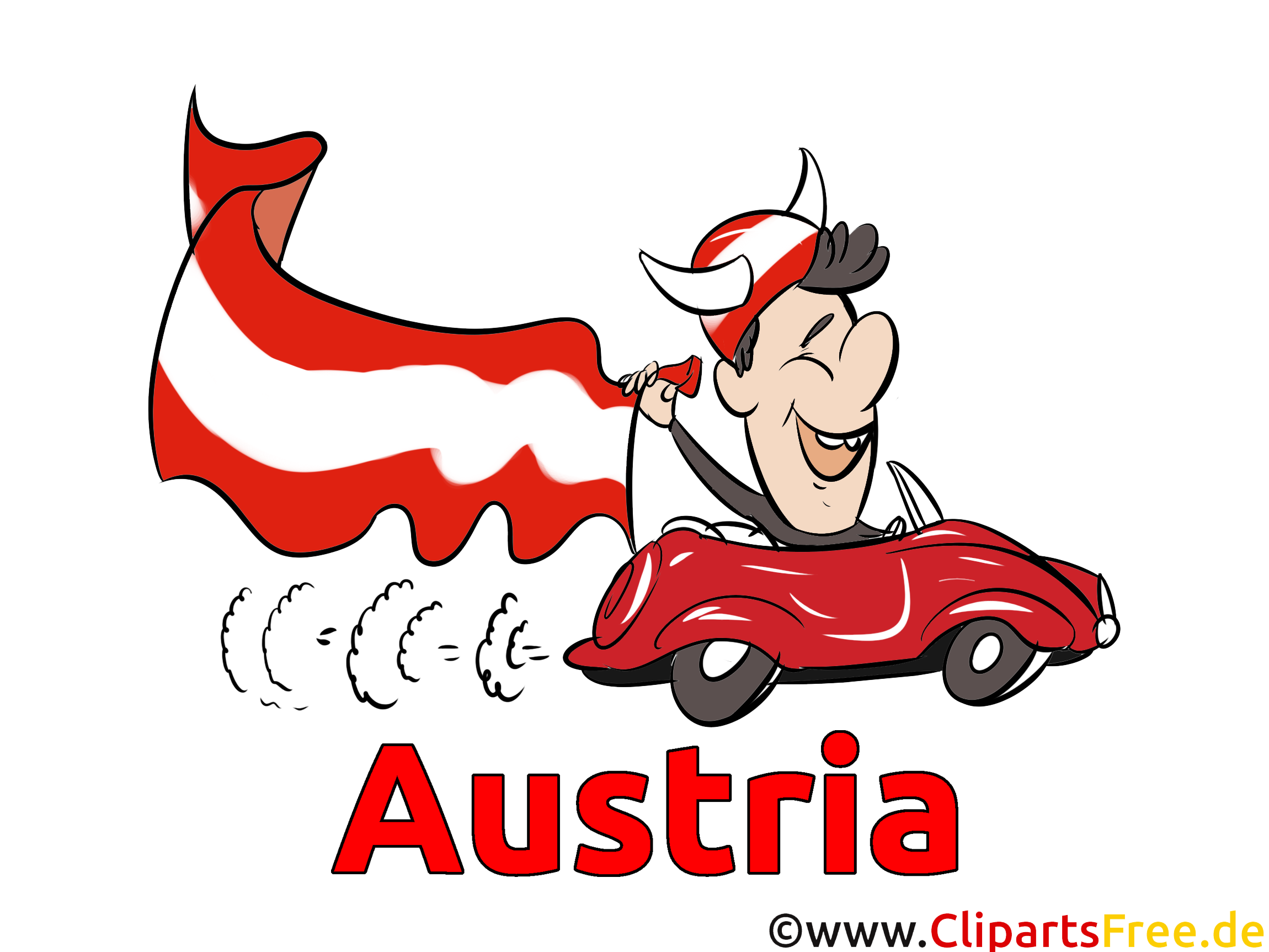 Sport-Fans Österreich Cliparts