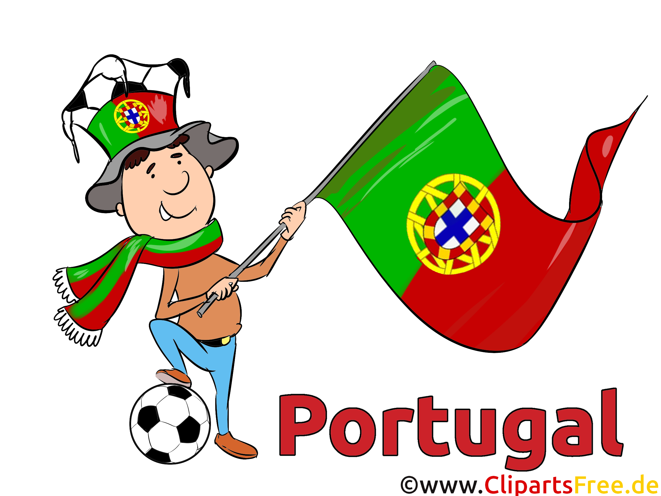Clip Art Football Portugal World and Europe Cup