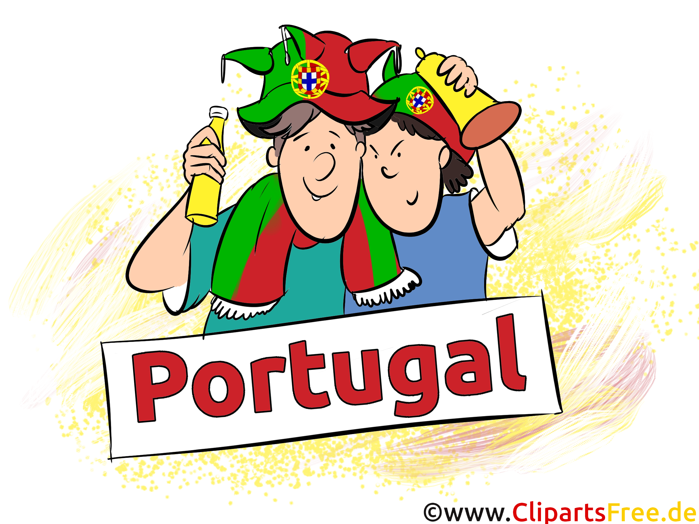 Sportfans Cliparts zu Fussball EM und WM