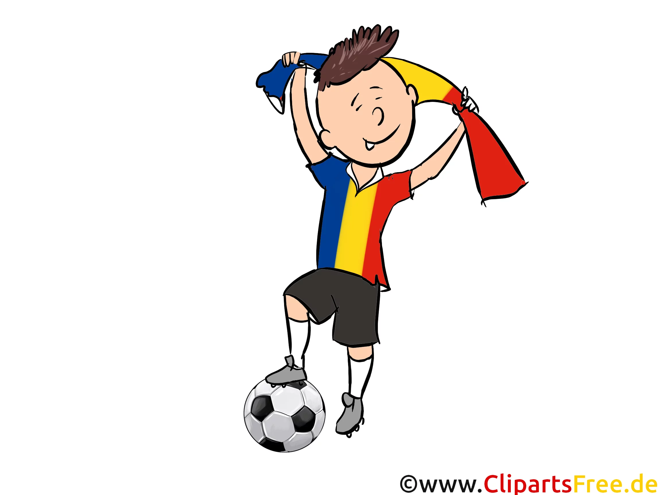 Junge Clipart-Bild Fussball kostenlos