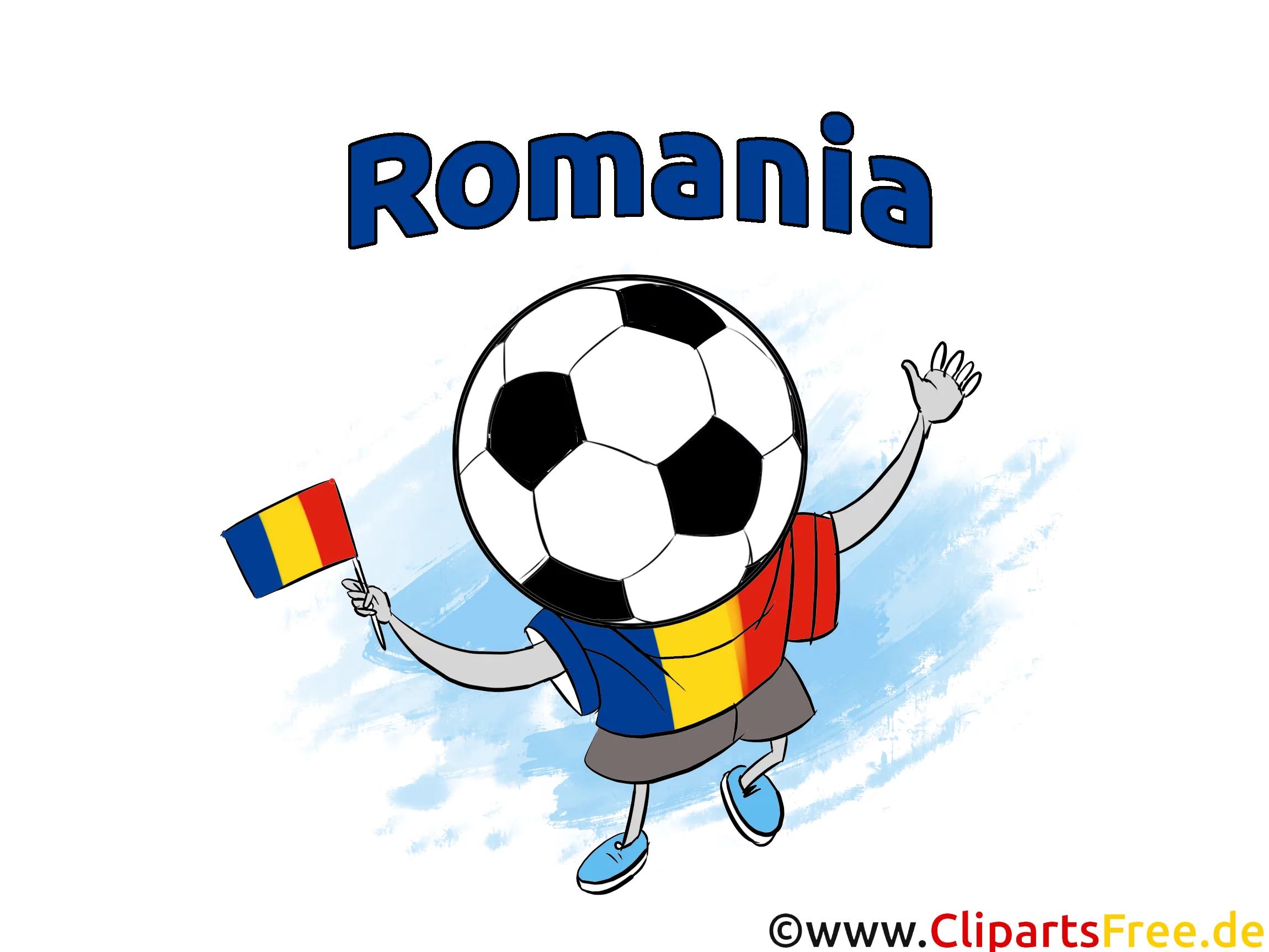 Romania Football Clipart free