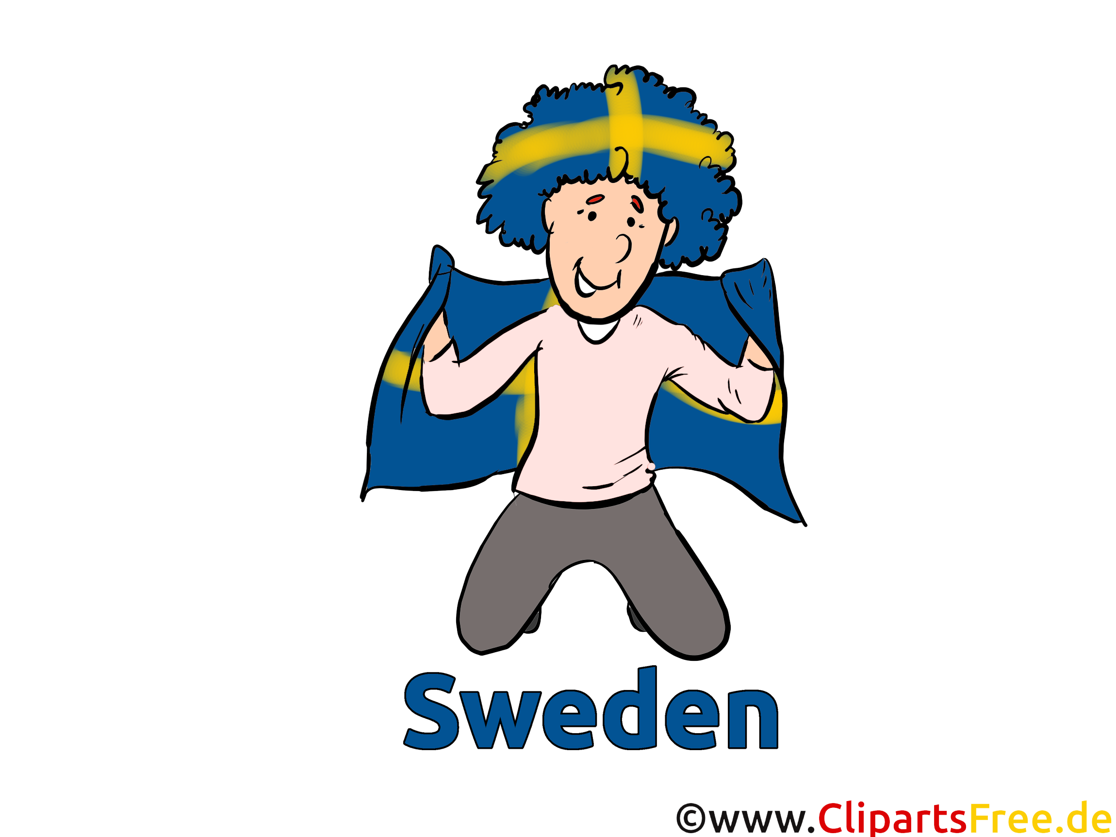 Cartoon-Bild Fussball Schweden