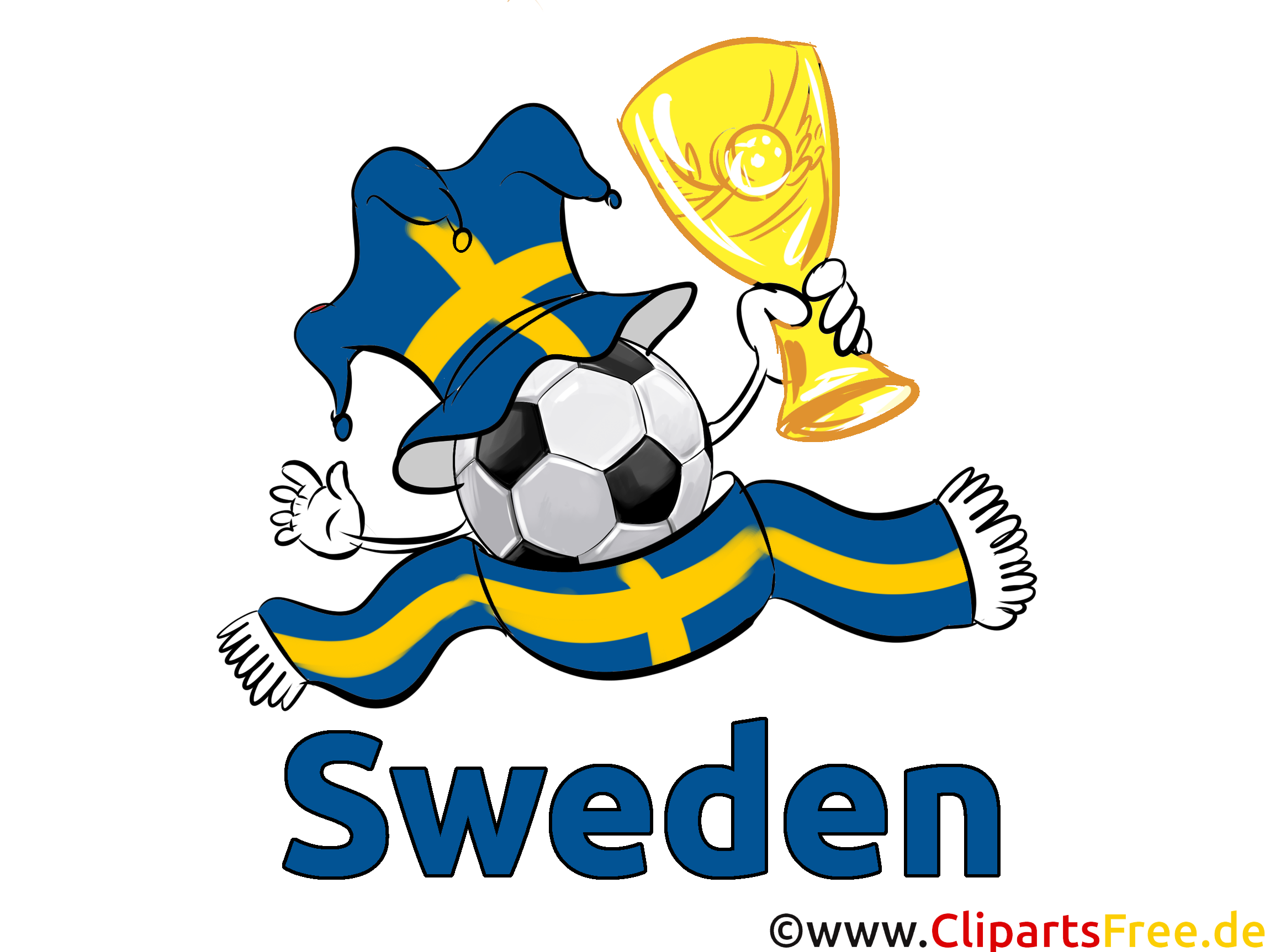Clip Art Football Schweden World and Europe Cup
