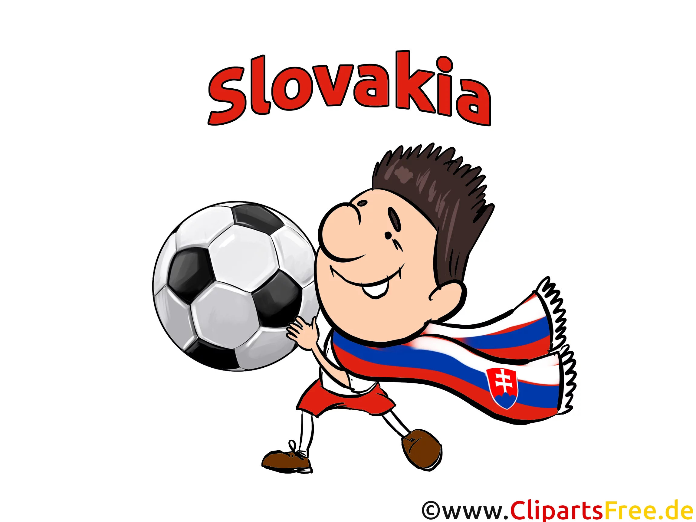 Slovakia Clip Art Image Football free