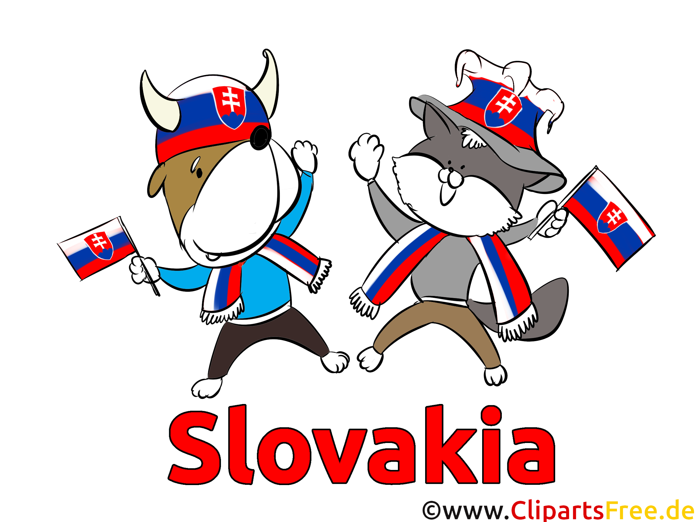 Slovakische Fussballfans Fussball EM und WM Bilder
