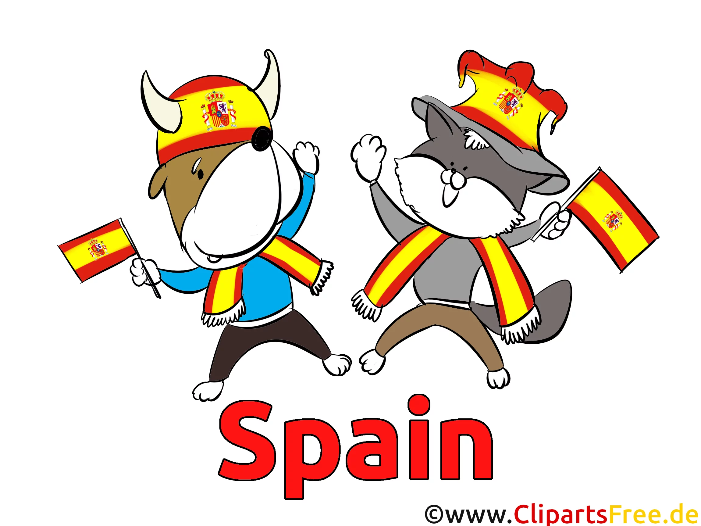 Spanien Fussball EM WM Meisterschaft Clipart, Bild, Grafik