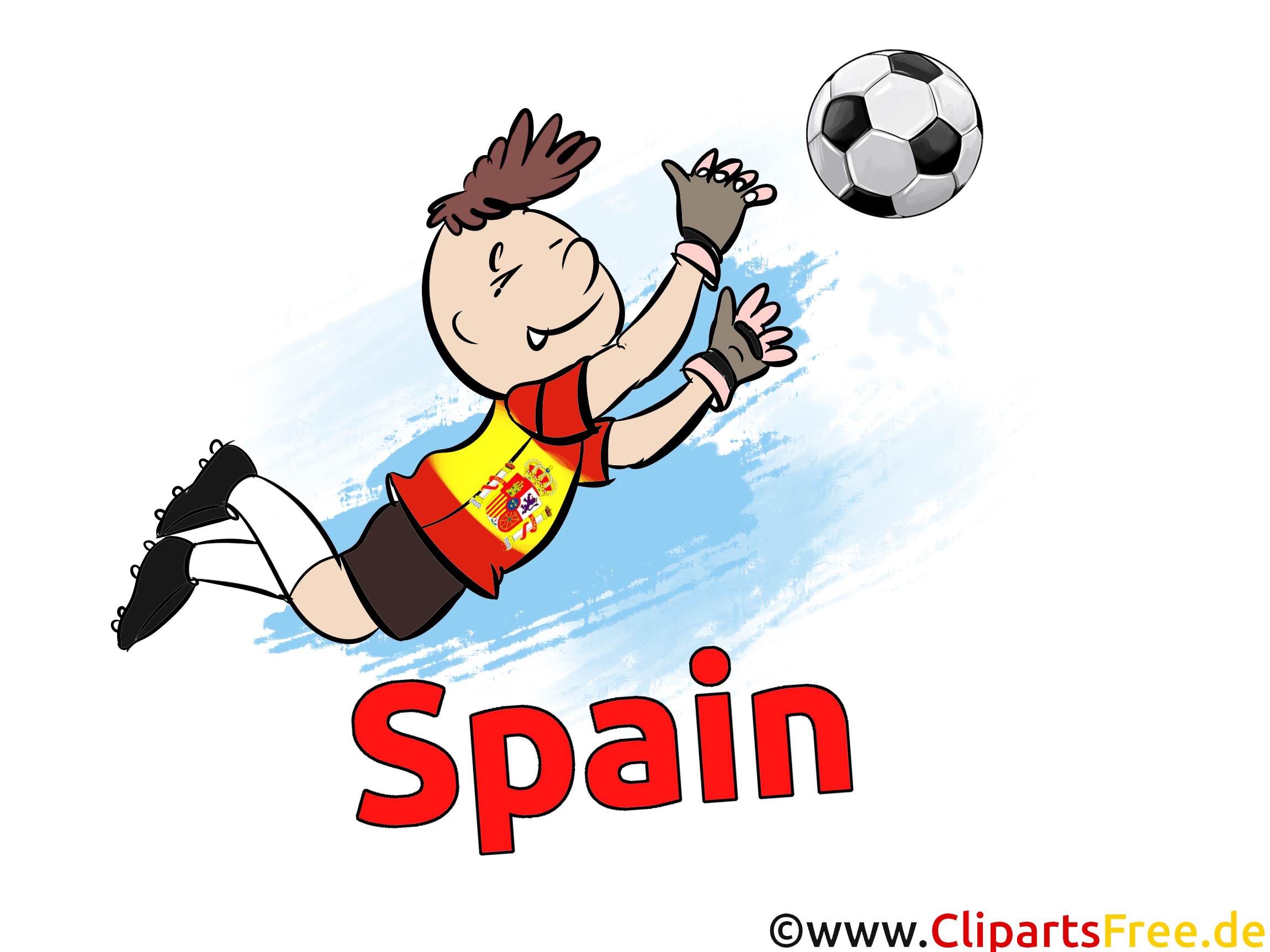 Spanischer Torwart Fussball EM WM Meisterschaft Clipart