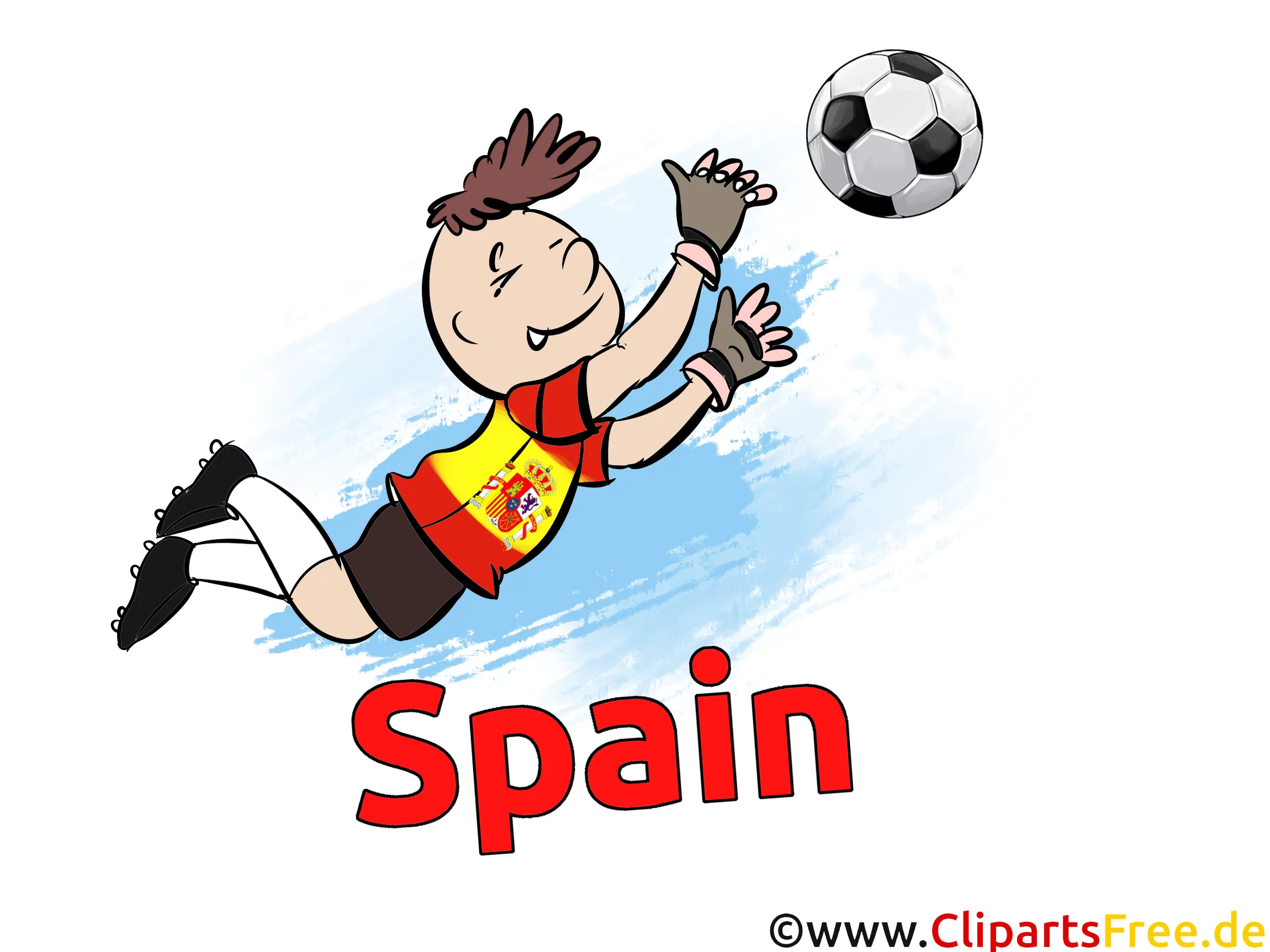 Spanischer Torwart Fussball EM WM Meisterschaft Clipart