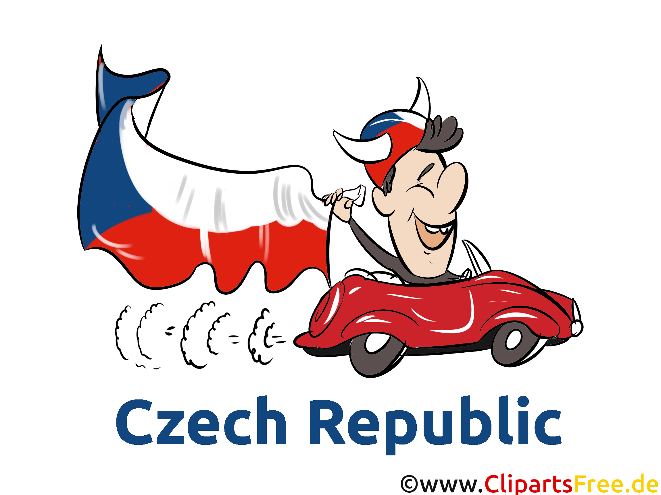 Tschechien Clipart-Grafik zum Thema Fussball EM und WM
