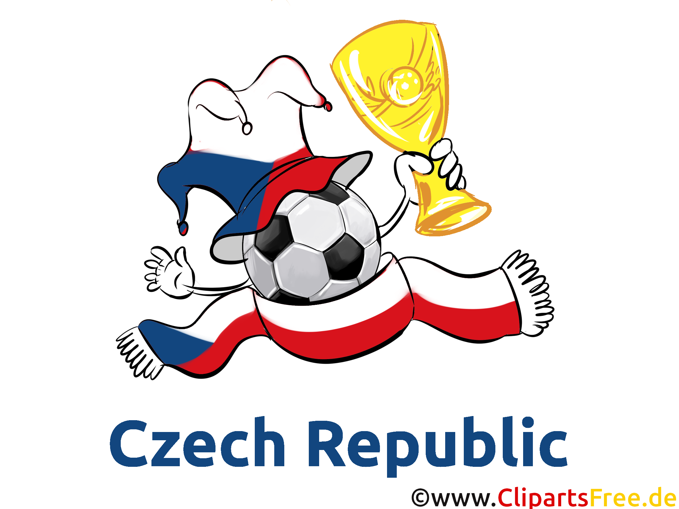 Tschechien Cliparts zu Fussball EM und WM