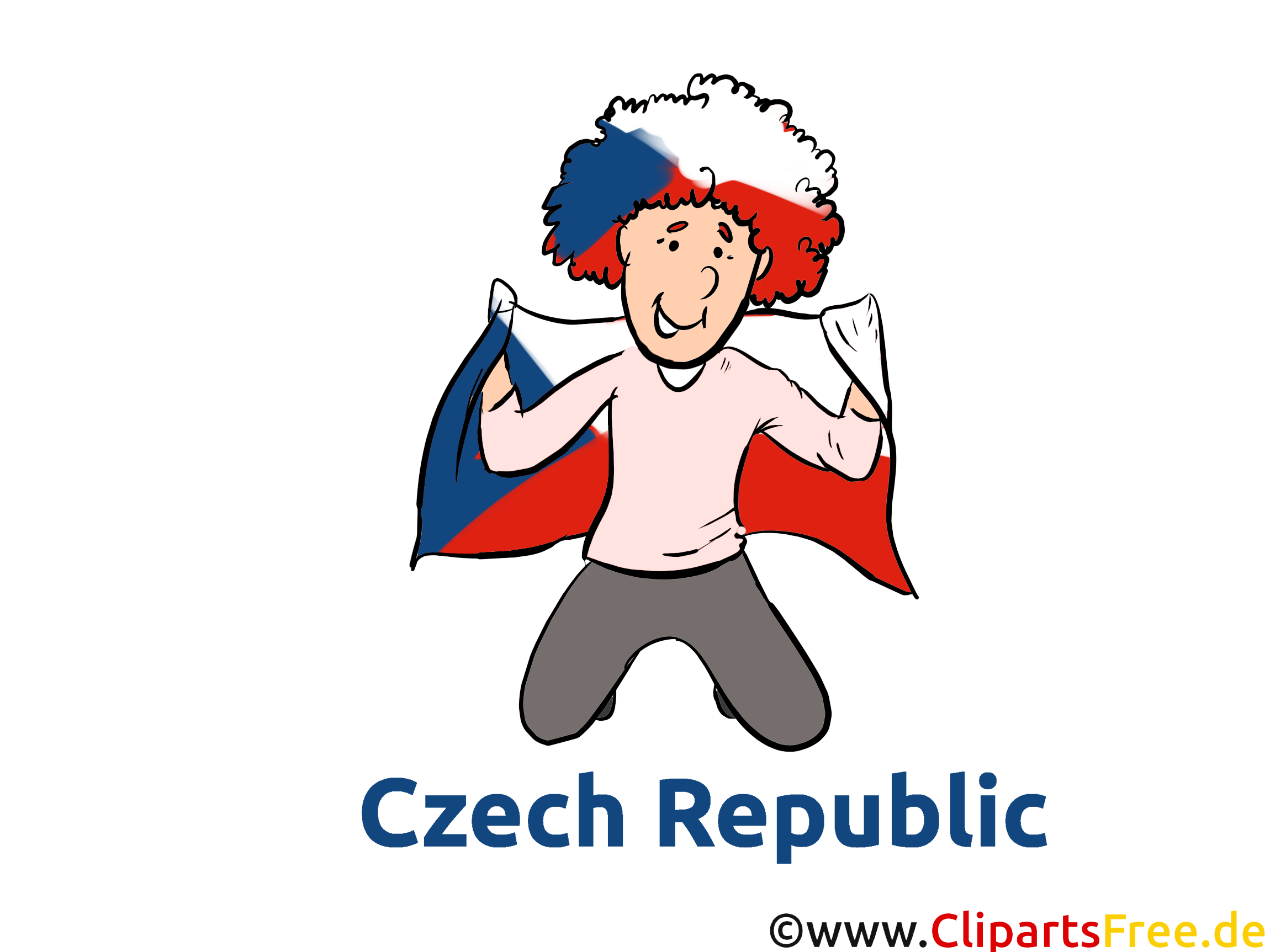 Tschechischer Fussballfan Clipart Fussball