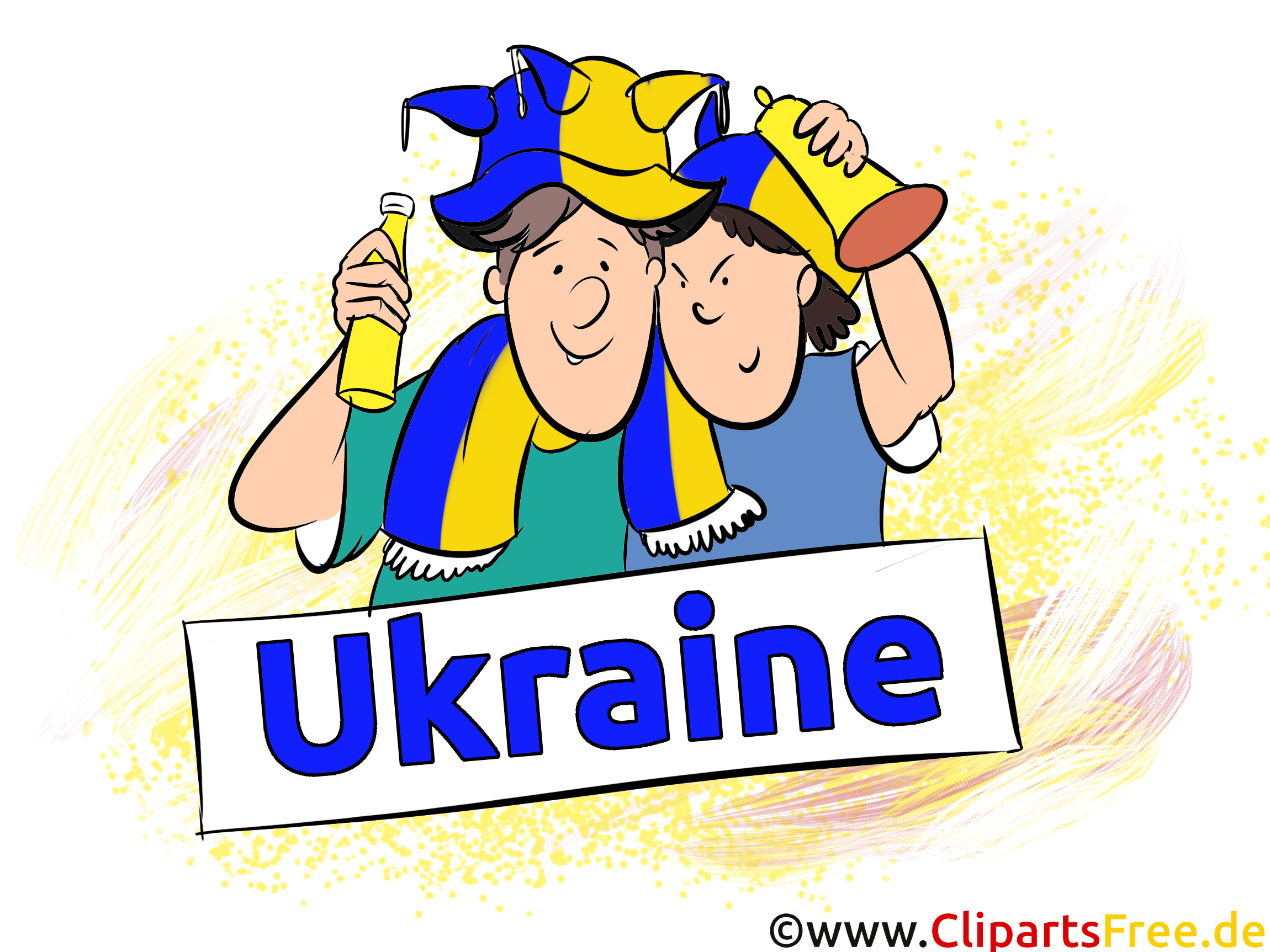 Fussball Ukraine Grafik, Bild zu EM und WM