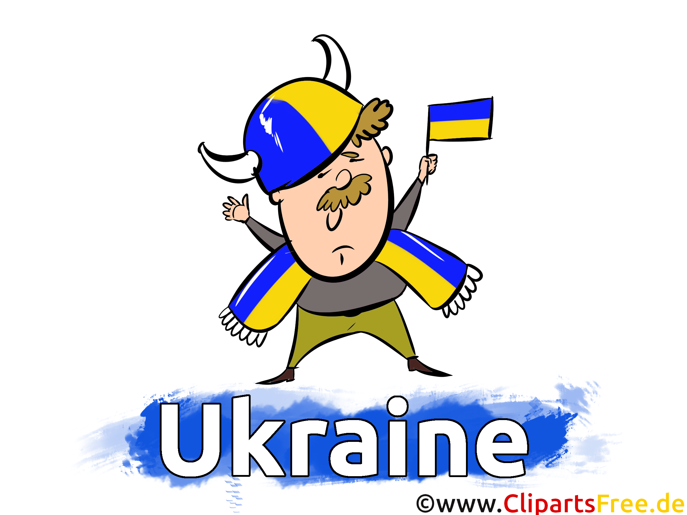 Ukrainischer Fussball Sport Cliparts