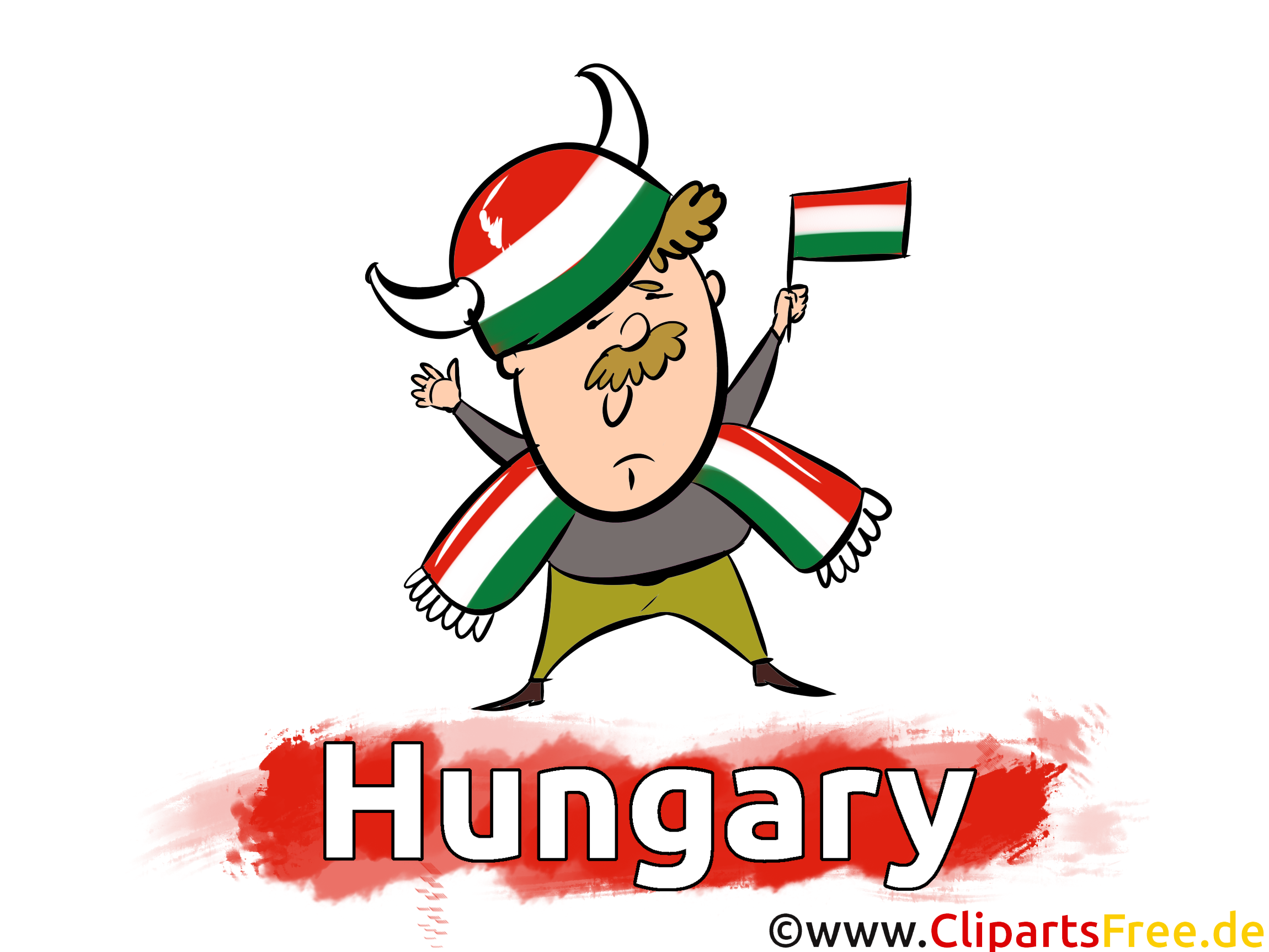 Fussball EM WM Meisterschaft Ungarn Clipart-Bild