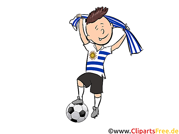 Uruguayischer Sportfan Clipart