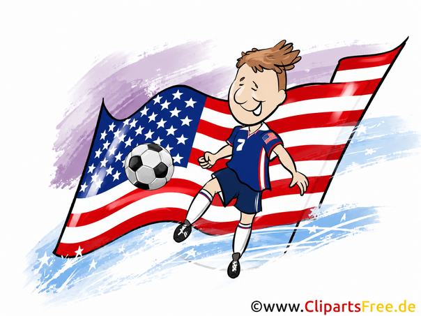USA Fussballspieler Clipart-Bild gratis