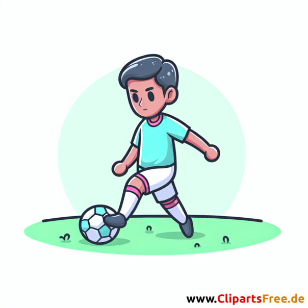 Fußballspieler trainiert Clipart - Bilder zum Thema Fußball