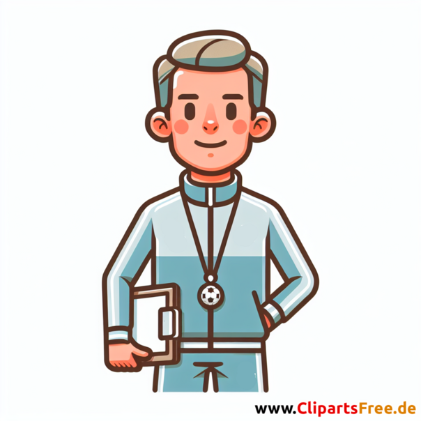 Fußballtrainer Clip Art - Bilder zum Thema Fußball