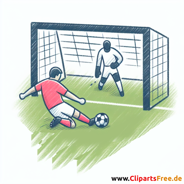 Torjäger Clipart - Bilder zum Thema Fußball