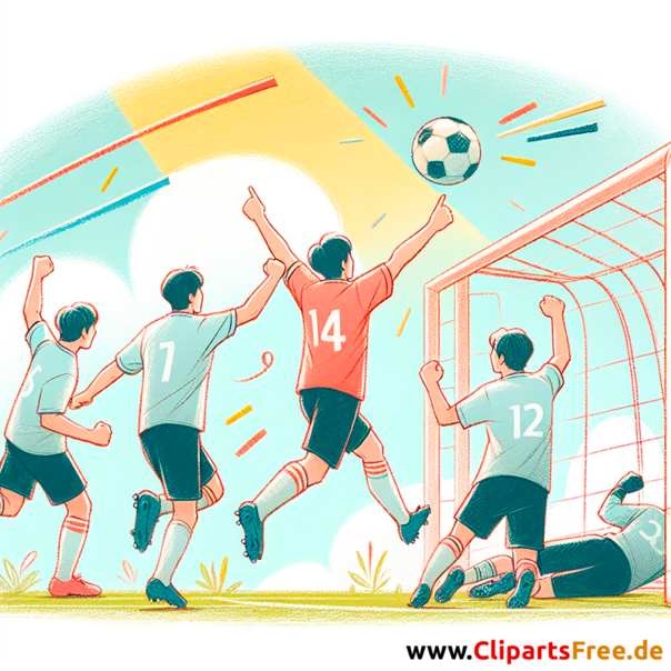 Torjubel Clipart - Bilder zum Thema Fußball