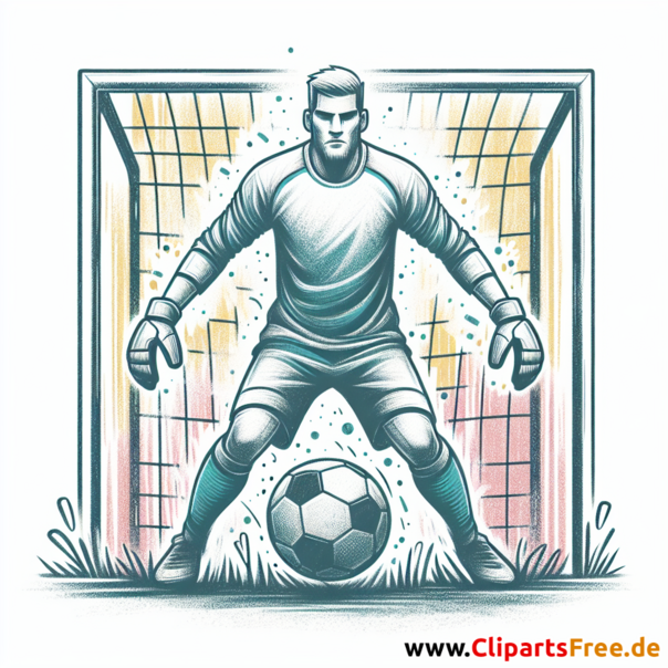 Torwart im Tor Clipart - Bilder zum Thema Fußball