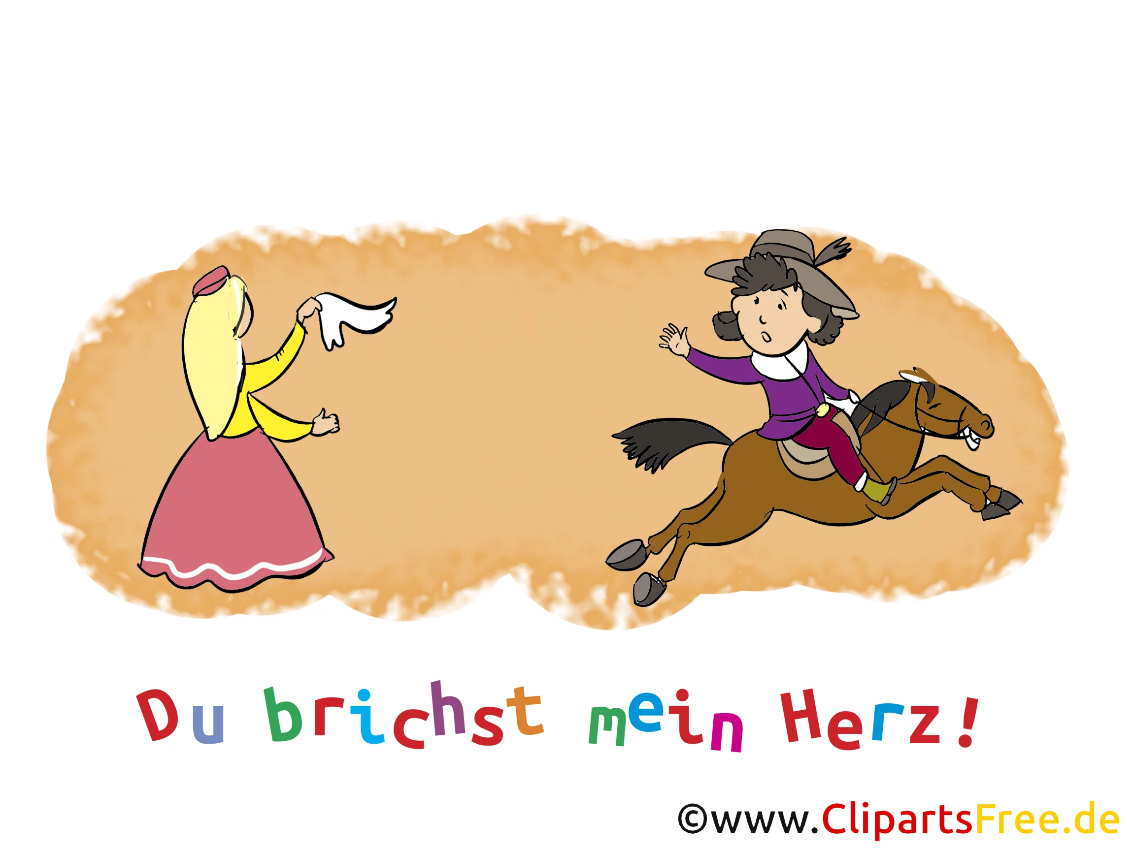 Schluß machen Karte, Clipart, Cartoon gratis