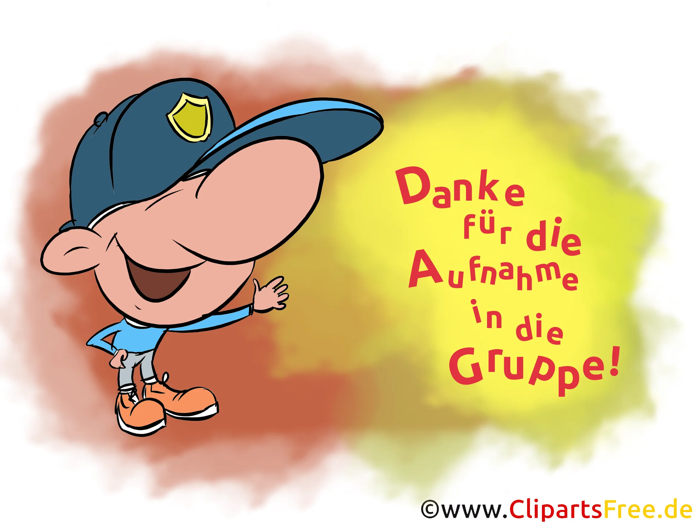 Danke für Aufnahme - Bilder für WhatsApp, Facebook, Instagram und weitere soziale Netzwerke
