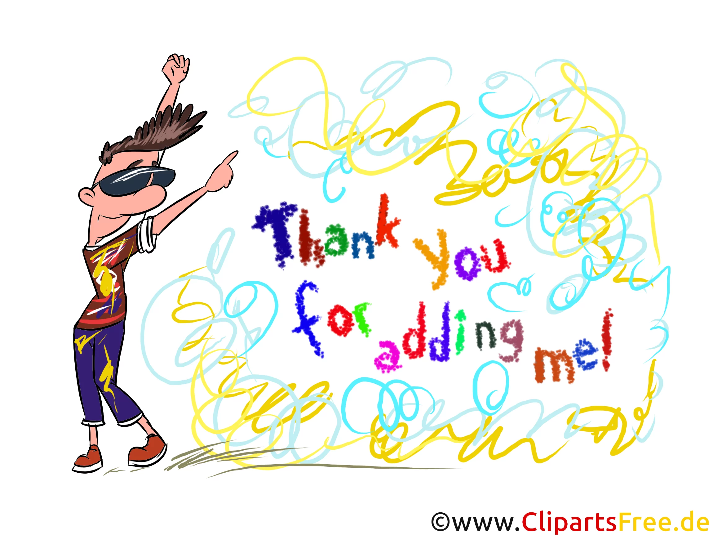 Thank you for add me - Bilder für soziale Netzwerke, Foren