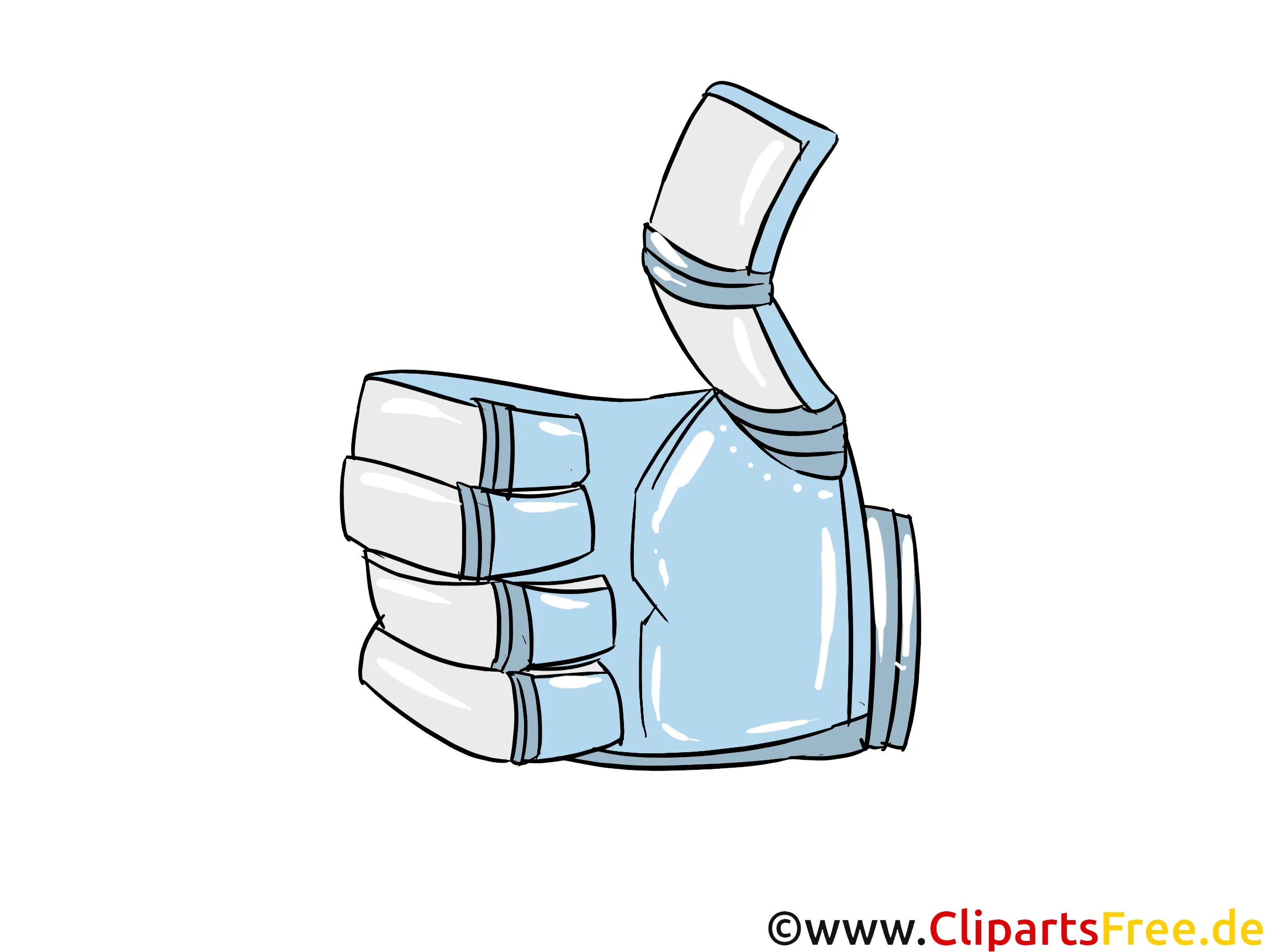 Roboter Hand Daumen hoch Clipart-Bild