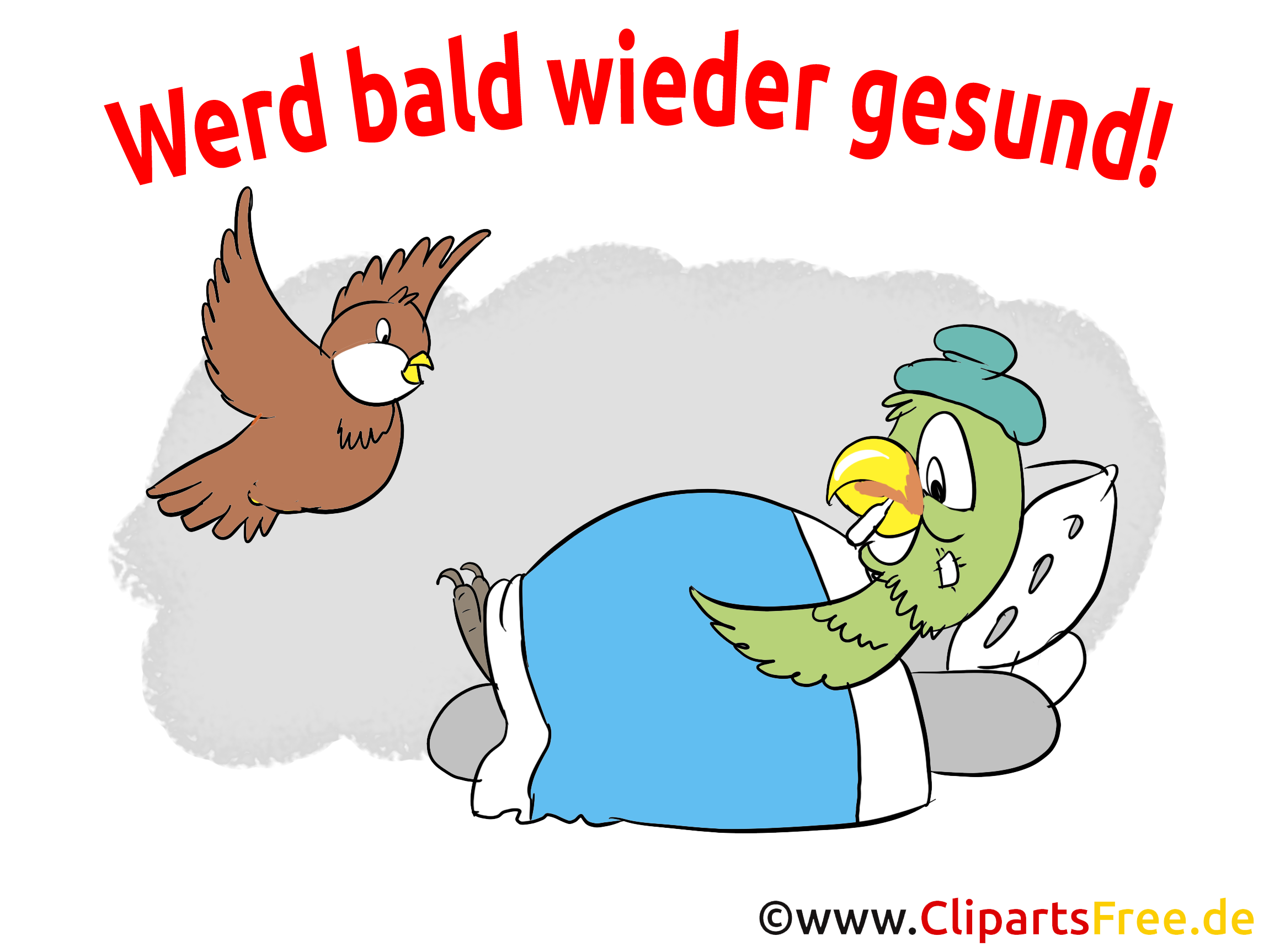 Karte mit Genesungswunsch Werd bald wieder gesund