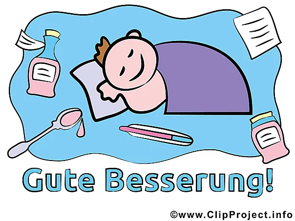 Lustige Genesungswünsche Karten und Bilder