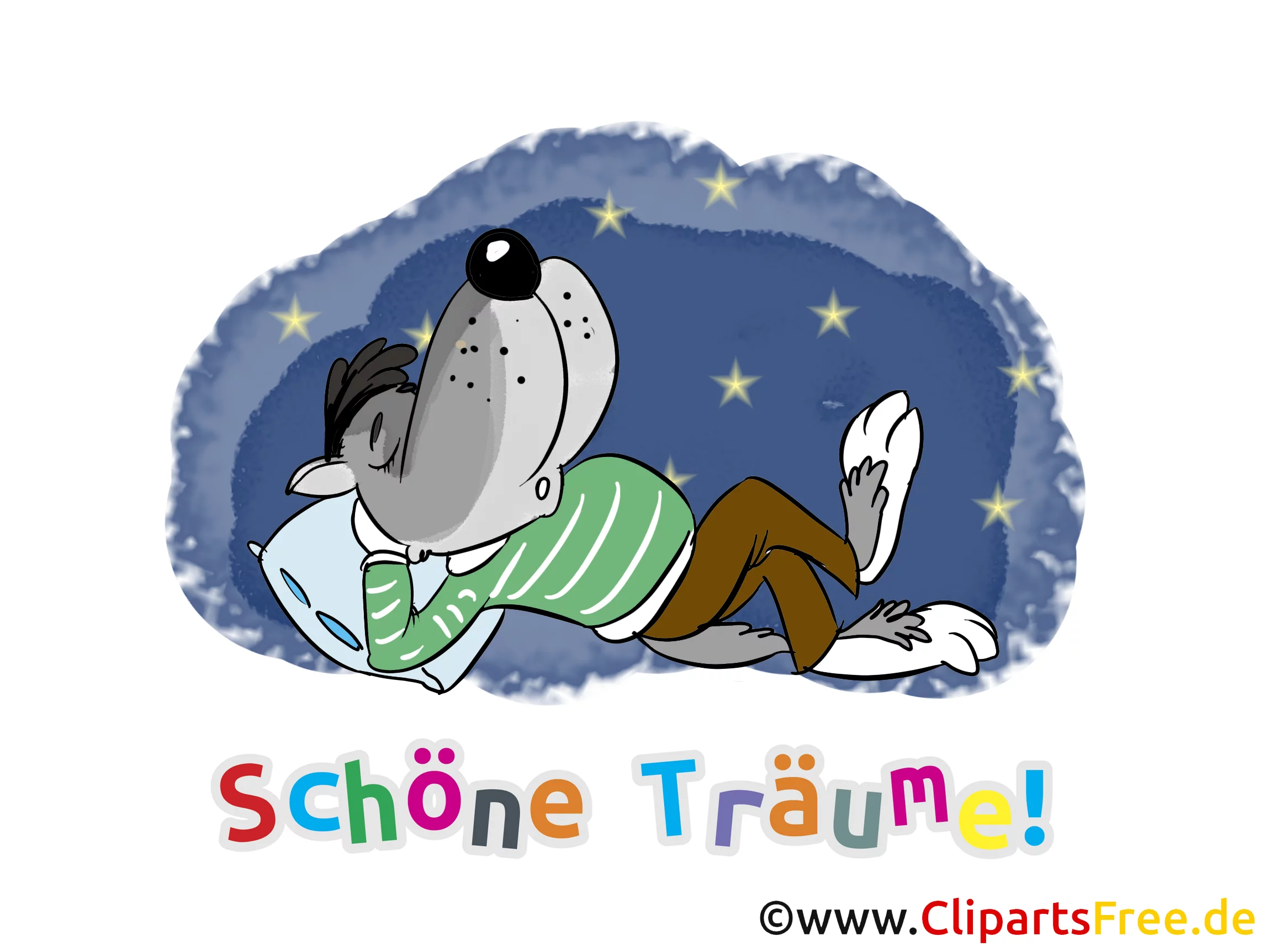 Gute Nacht kostenlos Clipart, Bild, Karte