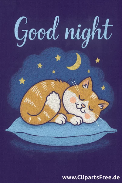 Gute Nacht Wunsch auf Englisch Bild