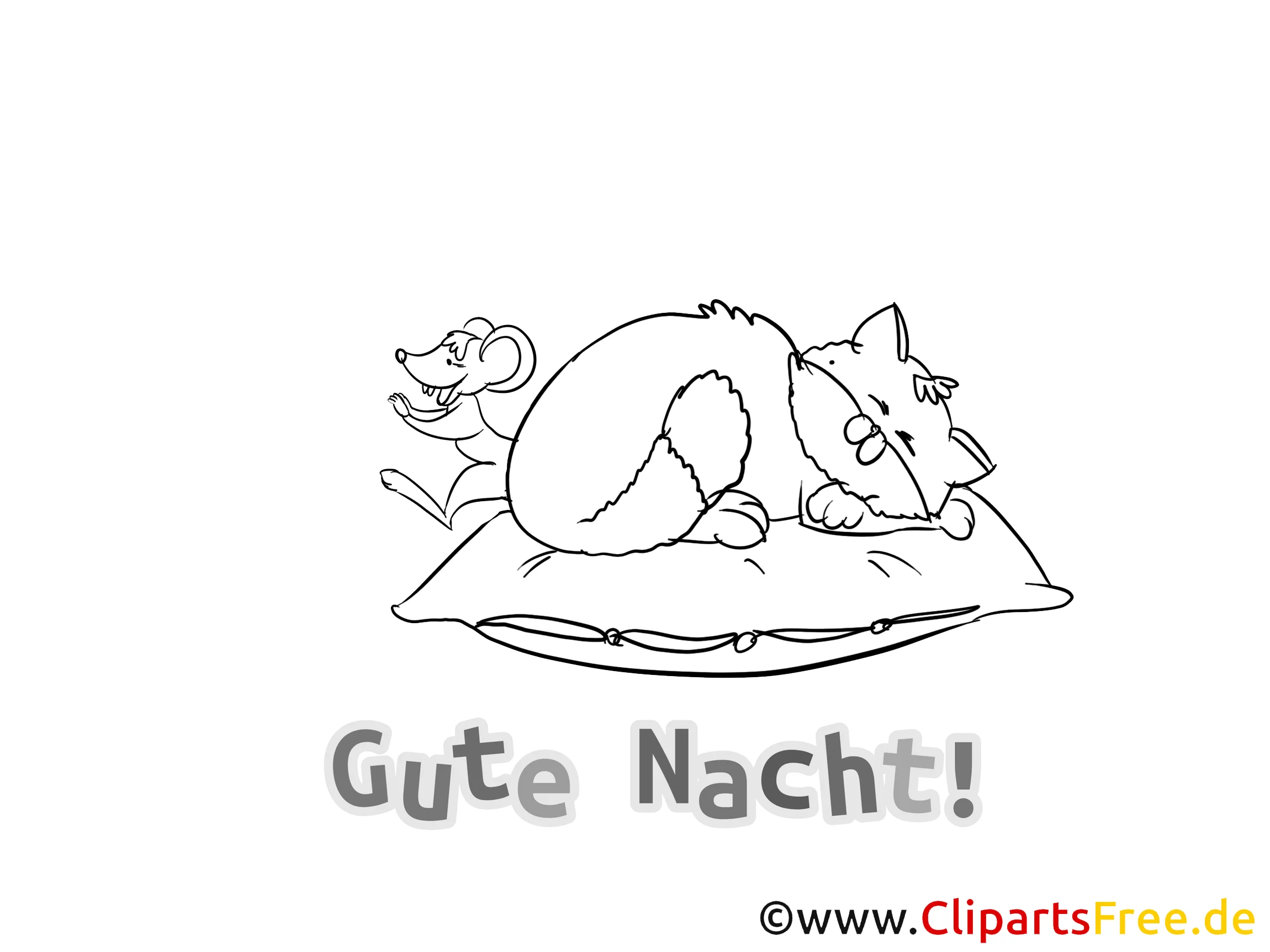 Träum Schön Bild zum Download und Ausmalen