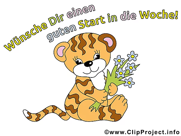 Eine schöne Woche wünschen Bild, Clipart