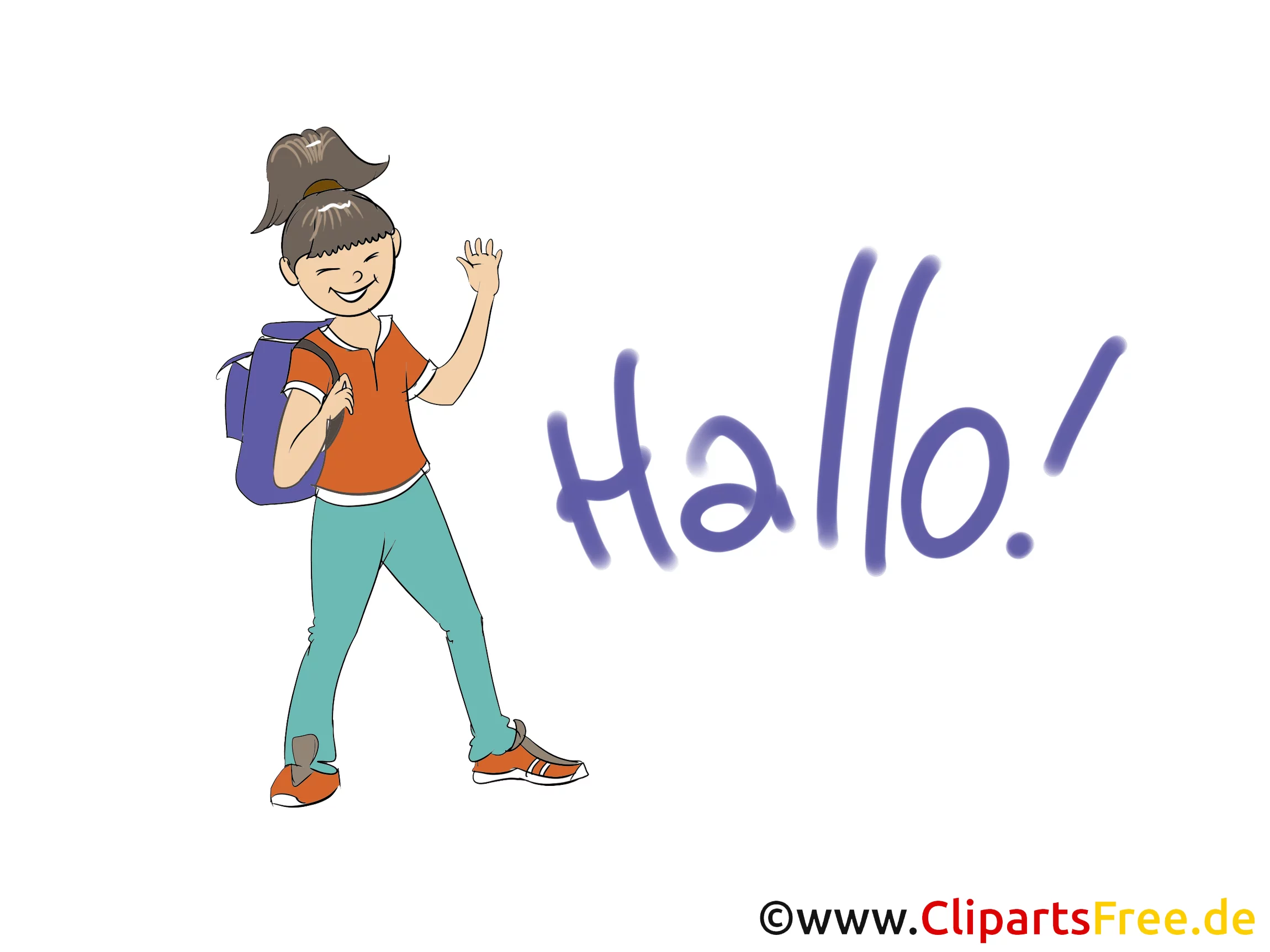 Hallo Grusskarte, Clipart, Bild, Grafik gratis