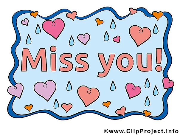 Miss you Karte - Clipart
