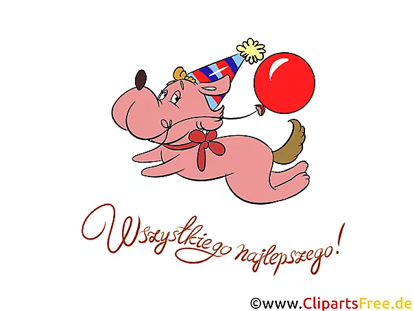 Alles Gute auf Polnisch Bild, Clipart, Glückwunsch