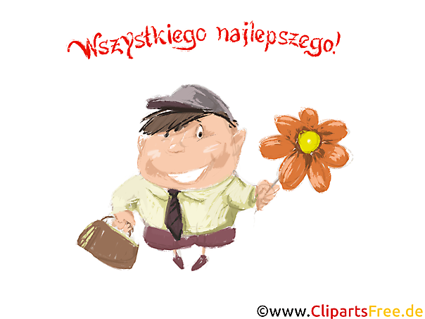 Alles Gute auf Polnisch Bild, Grafik, Cartoon