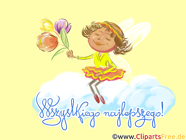 Alles Gute zum Geburtstag auf Polnisch Clipart