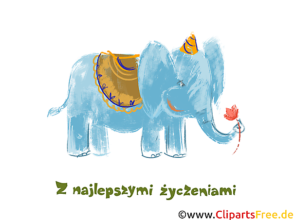 Clipart Alles Gute zum Geburtstag auf Polnisch