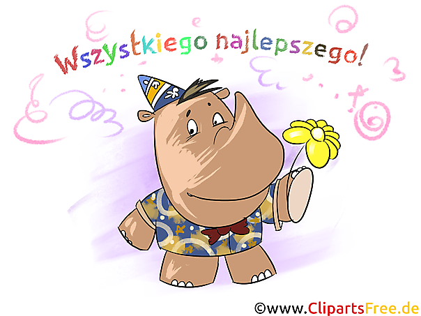 E-Karte Alles Gute zum Geburtstag auf Polnisch