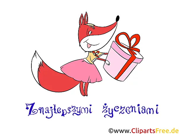 Geschenk zum Geburtstag e-Card auf Polnisch