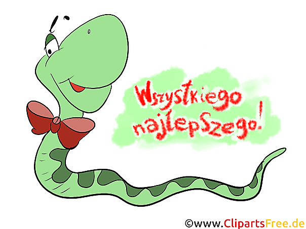 Witzige Grusskarte zum Geburtstag auf Polnisch