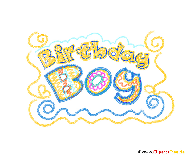Birthday Boy Clipart für Kindergeburtstag Junge