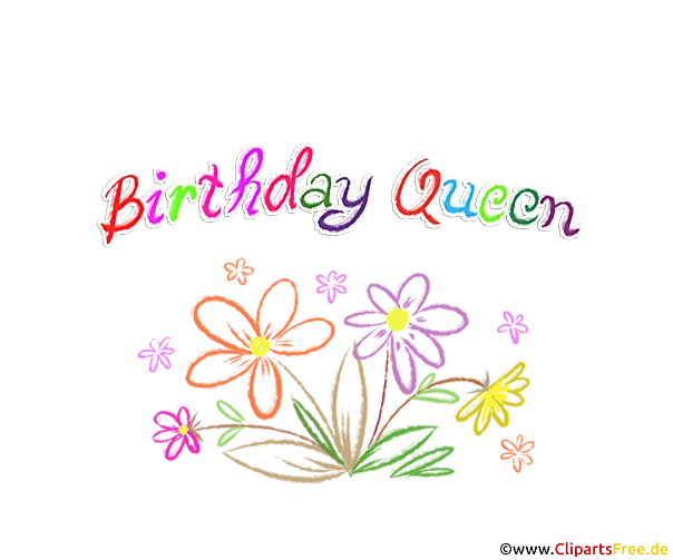Birthday Queen Bild zum Ausdrucken