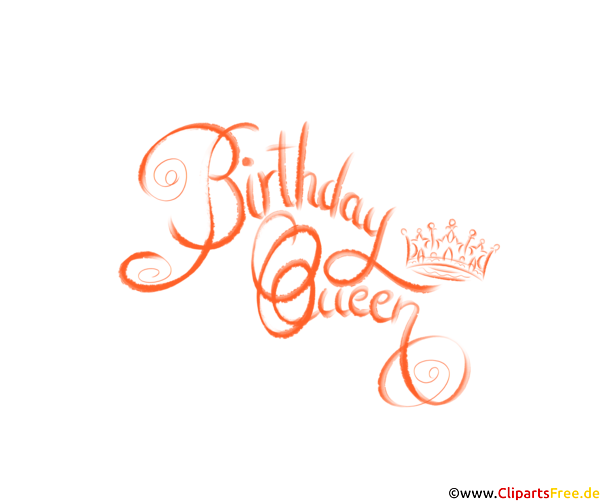 Birthday Queen Handschrift schön
