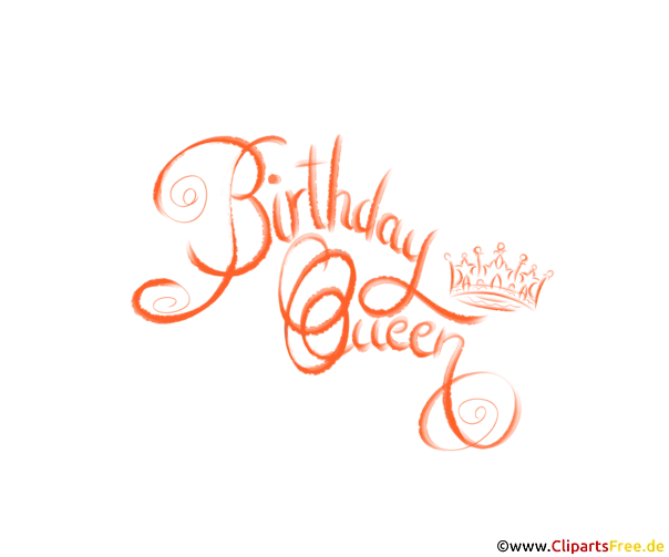 Birthday Queen Handschrift schön